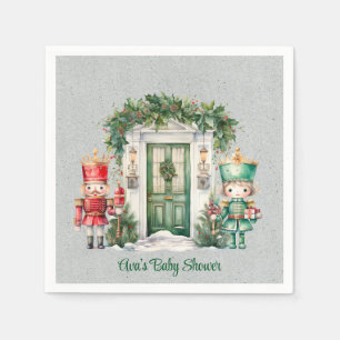 Rode en groene notenkraker Baby shower Servet