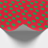 Rode en groene Polka stippen Cadeaupapier (Hoek)