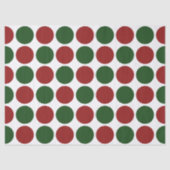 Rode en groene polka stippen op wit weefsel papier (Voorkant)