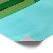 Rode en groene reddingsboei op zwembad poster (Hoek)