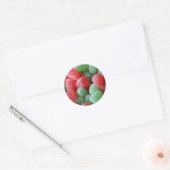 Rode en groene roomdruppels ronde sticker (Envelop)