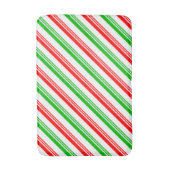 Rode en groene snoeprietstrepen badmat (Voorkant Verticaal)