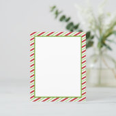 Rode en groene strepen Kerst briefpapier (Staand voorkant)