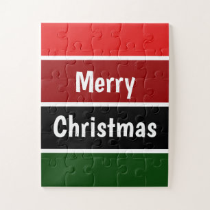 Rode en groene strepen legpuzzel