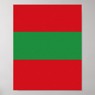 Rode en groene strepen poster