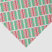 Rode en groene strepen tissuepapier (Detail)