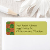 Rode en Groene Vakantie Aangepaste Adresetiketten Etiket (Insitu)