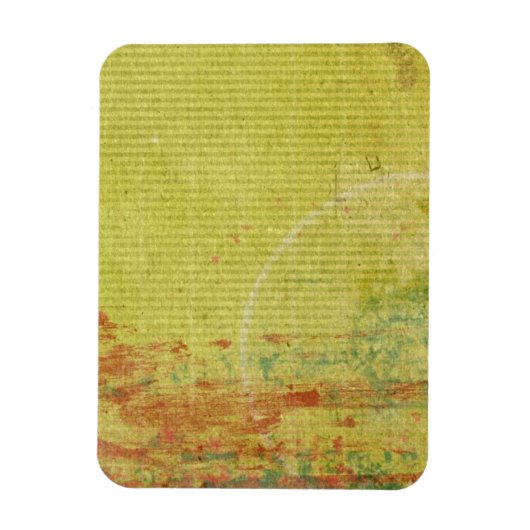 Rode en groene verf op Abstract  behangpapier Magneet (Verticaal)