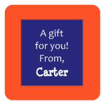 Rode en Navy Custom Childrens Gift Sticker