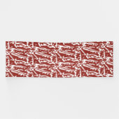 Rode en oranje abstracte vormen mengen en overlapp spandoek (Horizontaal)