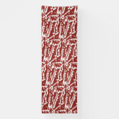 Rode en oranje abstracte vormen mengen en overlapp spandoek (Verticaal)