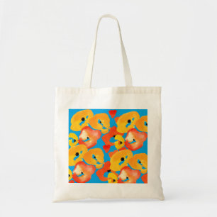 Rode en oranje klaprozen bloemenkunst tote bag