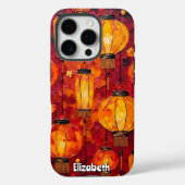 Rode en Oranje lantaarns Case-Mate iPhone Case (Achterkant)