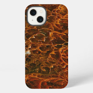 RODE EN ORANJE MINERAALAFZETTINGEN IN EEN VULKANIS iPhone 13 HOESJE