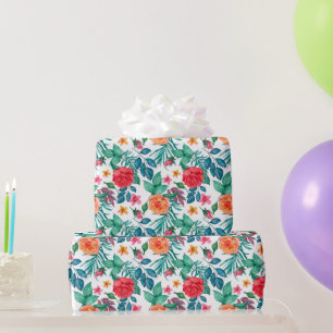 Rode en oranje rozen Huwelijkskado verpakkings pap Cadeaupapier
