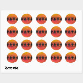 Rode en Oranje Sticker (Vel)