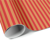 Rode en Oranje strepen Cadeaupapier (Rol Hoek)