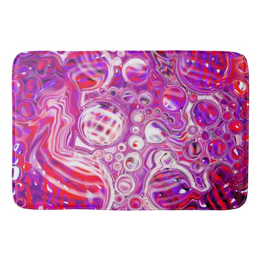Rode en Paarse blauwe kunst Badmat (Voorkant)