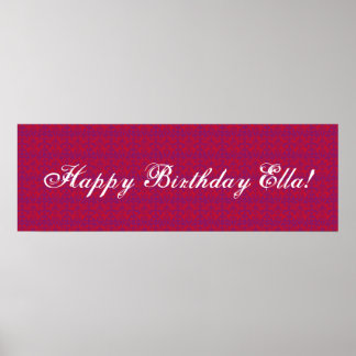 Rode en Paarse Damask-banner Poster