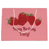 Rode en Roze Aardbeien Custom Groot Cadeauzakje