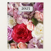 rode en roze bloemen jaarbloemen planner (Voorkant)
