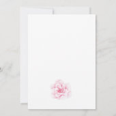 Rode en Roze Bloemen Rustiek Elegante Witte Huweli Kaart (Achterkant)