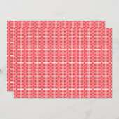 Rode en roze bloemige afbeeldingen met geraniums i bedankkaart (Voorkant / Achterkant)