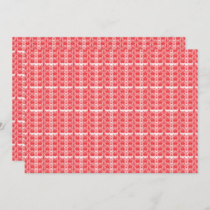 Rode en roze bloemige afbeeldingen met geraniums i bedankkaart