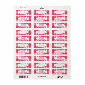Rode en roze Bowties Etiket (Full Sheet)