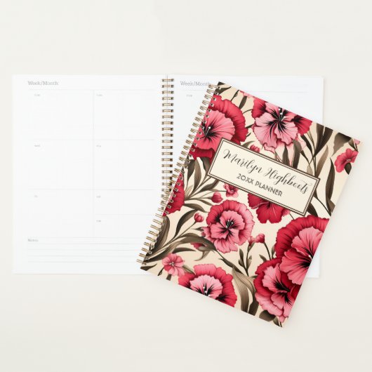 Rode en Roze Dianthus Planner (Display)