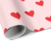 Rode en Roze Hart Valentijn's Day Cadeaupapier (Rol Hoek)