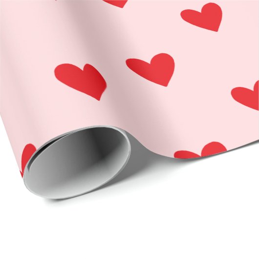 Rode en Roze Hart Valentijn's Day Cadeaupapier (Rol Hoek)