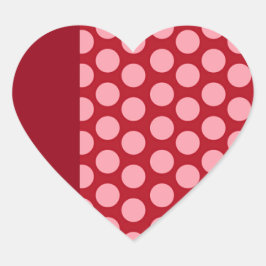 Rode en Roze hart Valentijnsdag Sticker