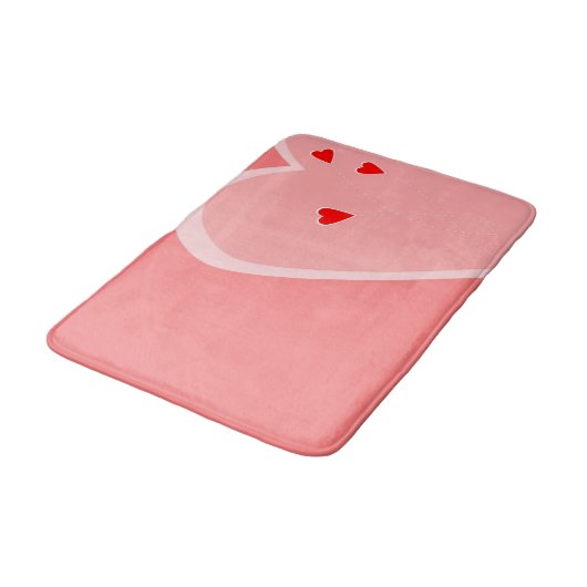 Rode en roze harten badmat (Gekanteld)
