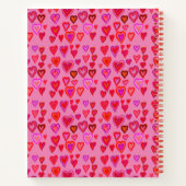 Rode en roze harten notitieboek (Achterkant)