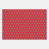 Rode en Roze Kerstman Kerstmis Inpakpapier Vel (Voorkant 3)