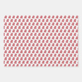 Rode en Roze Kerstman Kerstmis Inpakpapier Vel (Voorkant)