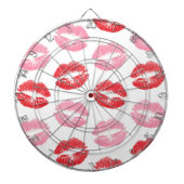 Rode en roze lippen, patroon van lippen, lippensti dartbord (Voorkant)