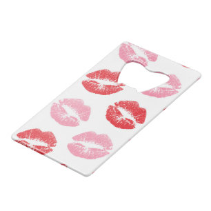 Rode en Roze Lippen, Patroon Van Lippen, Lippensti Kredietkaart Flessenopener