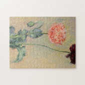 Rode en roze papaver legpuzzel (Horizontaal)