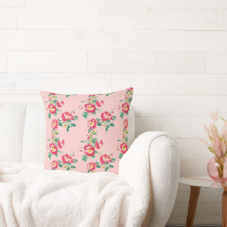 Rode en Roze Pioenchinoiserie Vine Floral Kussen