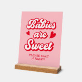 Rode en Roze Valentijn Baby shower Favoriet Acryl Bord (Hoek)