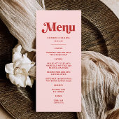 Rode en roze Valentijn bruiloft Menu