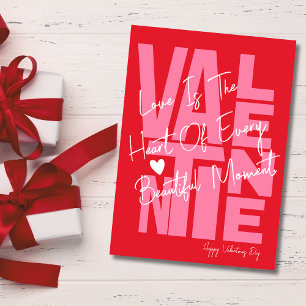 Rode en roze Valentijn dag Feestdagenkaart