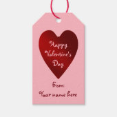 Rode en roze Valentijnsdag harten Cadeaulabel (Voorkant)