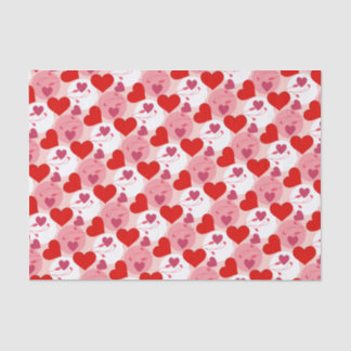 Rode en roze Valentijnsdag Patroonpatroon Romance Tissuepapier