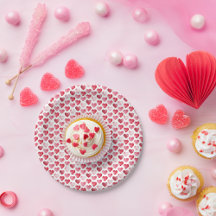 Rode en Roze Waterverf Harten Valentijn