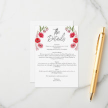 Rode en Roze Wilde Bloemen Whimsical Weide Huwelij