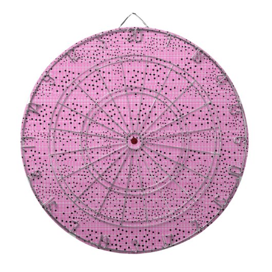 rode en roze zeef, dot zwart dartboard dartbord (Voorkant)