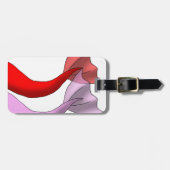 Rode en roze zeemeernagels bagagelabel (Voorkant horizontaal)